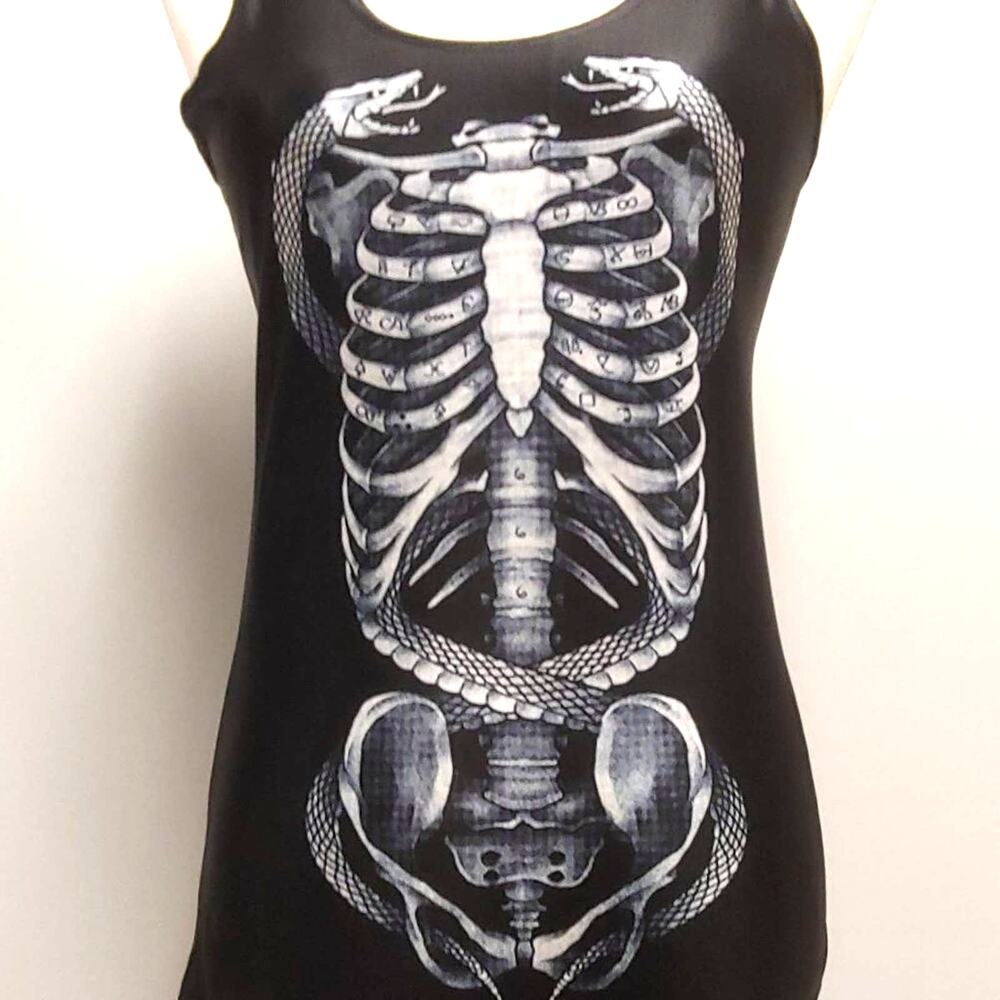 Skeleton, Bones & Snakes NEW Small Tank Top
